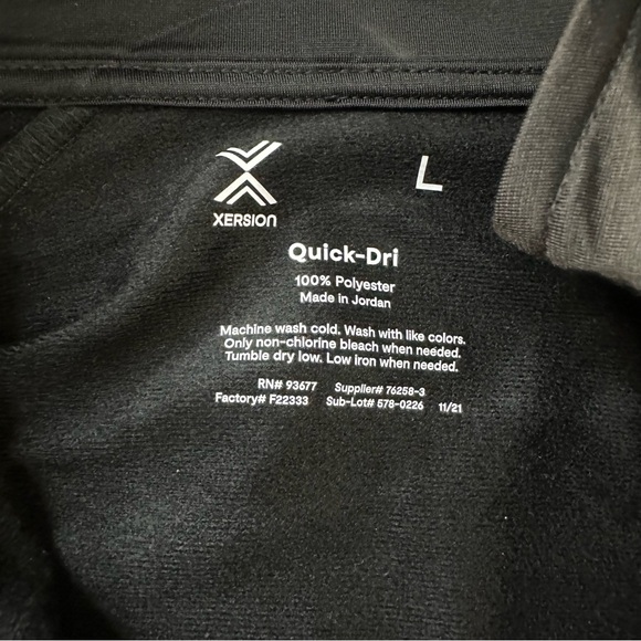 NWT Mens Xersion Quick Dri Gym Workout Jacket Black w/gray stripes Large - Picture 6 of 6